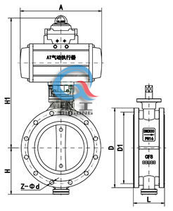 氣動軟密封蝶閥 (法蘭式) 氣動軟密封蝶閥 (法蘭式)