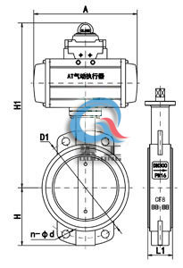 對夾式氣動蝶閥 (軟密封) 對夾式氣動蝶閥 (軟密封)