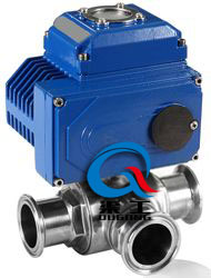 Q985衛生級電動球閥 (三通閥體) Q985衛生級電動球閥 (三通閥體)