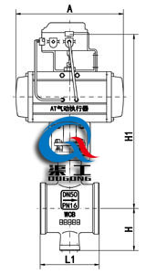 氣動V型球閥 (對夾式) 氣動V型球閥 (對夾式)