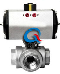 氣動三通內螺紋球閥(配GT執行器) 氣動三通內螺紋球閥(配GT執行器)