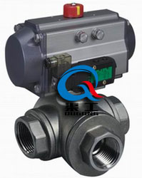 氣動三通內螺紋球閥(配AT執行器) 氣動三通內螺紋球閥(配AT執行器)