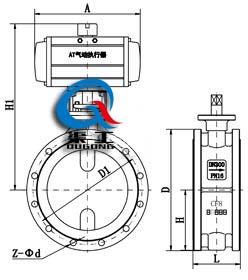 氣動襯膠蝶閥 (法蘭式) 氣動襯膠蝶閥 (法蘭式)