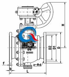 固定式法蘭球閥 (蝸輪傳動) 固定式法蘭球閥 (蝸輪傳動)