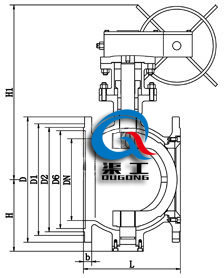 PQ340F/H手動偏心半球閥 (大口徑) PQ340F/H手動偏心半球閥 (大口徑)