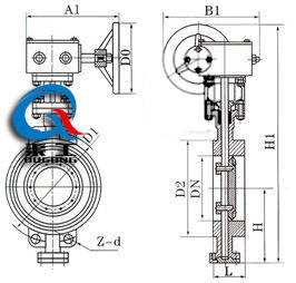 手動(dòng)對(duì)夾蝶閥 (蝸輪傳動(dòng)) 手動(dòng)對(duì)夾蝶閥 (蝸輪傳動(dòng))