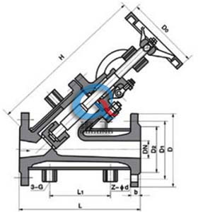 BJ45H-Y型保溫截止閥 結(jié)構(gòu)尺寸圖 BJ45H-Y型保溫截止閥 結(jié)構(gòu)尺寸圖