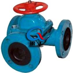 G49J三通襯膠隔膜閥 G49J三通襯膠隔膜閥