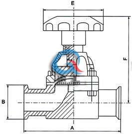 藥用衛生級隔膜閥 (結構圖) 藥用衛生級隔膜閥 (結構圖)