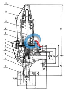 A42Y高壓全啟式安全閥 (外形結構尺寸) A42Y高壓全啟式安全閥 (外形結構尺寸)